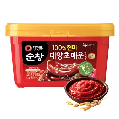 O’Food Gochujang – Korean Red Chili Paste [Hot | 2.2 lb (1kg) ] Spicy & Sweet Savory Fermented Sauce | Gluten-Free | No Corn Syrup | Great for Bibimbap, Marinades, Stews & BBQ