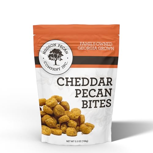 Image of HUDSON PECAN COMPANY Cheddar Pecan Bites Rich Sharp Cheddar w /Pecan Pieces
