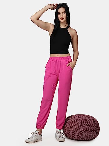 Image of POPWINGS Casual Solid Joggers for Women || Loose Fit Joggers for Women ||Joggers for Summer Wear
