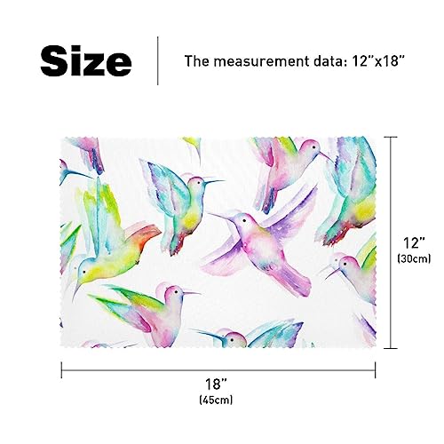 Set de table oiseaux multicolores pour protéger votre table des taches et plats chauds - 6