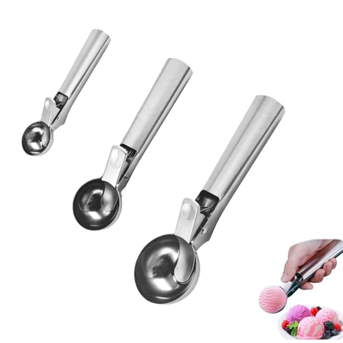 3Pcs Ice Cream Scoop Old-school Ice Cream Scoop with Easy