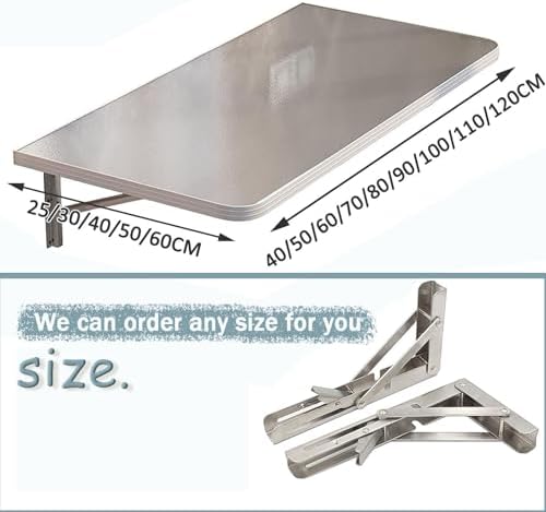 Space Saving Foldable Wall Mounted Breakfast Bar Table - Drop Leaf Design for Kitchen Dining Room Laundry Compact & Stylish Home Furniture Solution