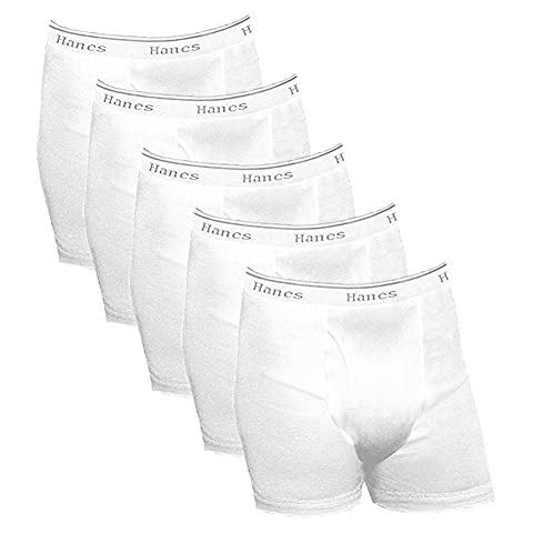 Hanes Boxer Brief para hombre, estilo clásico, sin etiquetas, 100% algodón, cintura flexible cómoda Cover