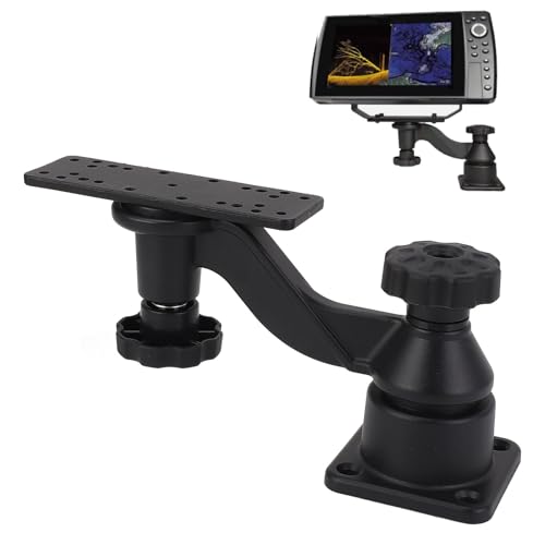 Marine Electronic Fish Finder Mount, 6in Swing Arm Mount for Fish Finders Chartplotters, Marine Grade Aluminum, 360° Rotation, Compatible with Lowrance, Raymarine, Eagle