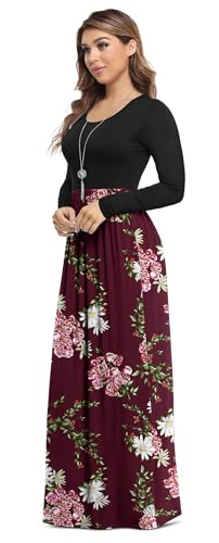 Image of VIISHOW Women's Long Sleeve Loose Plain Maxi Dresses Casual Long Dresses with Pockets