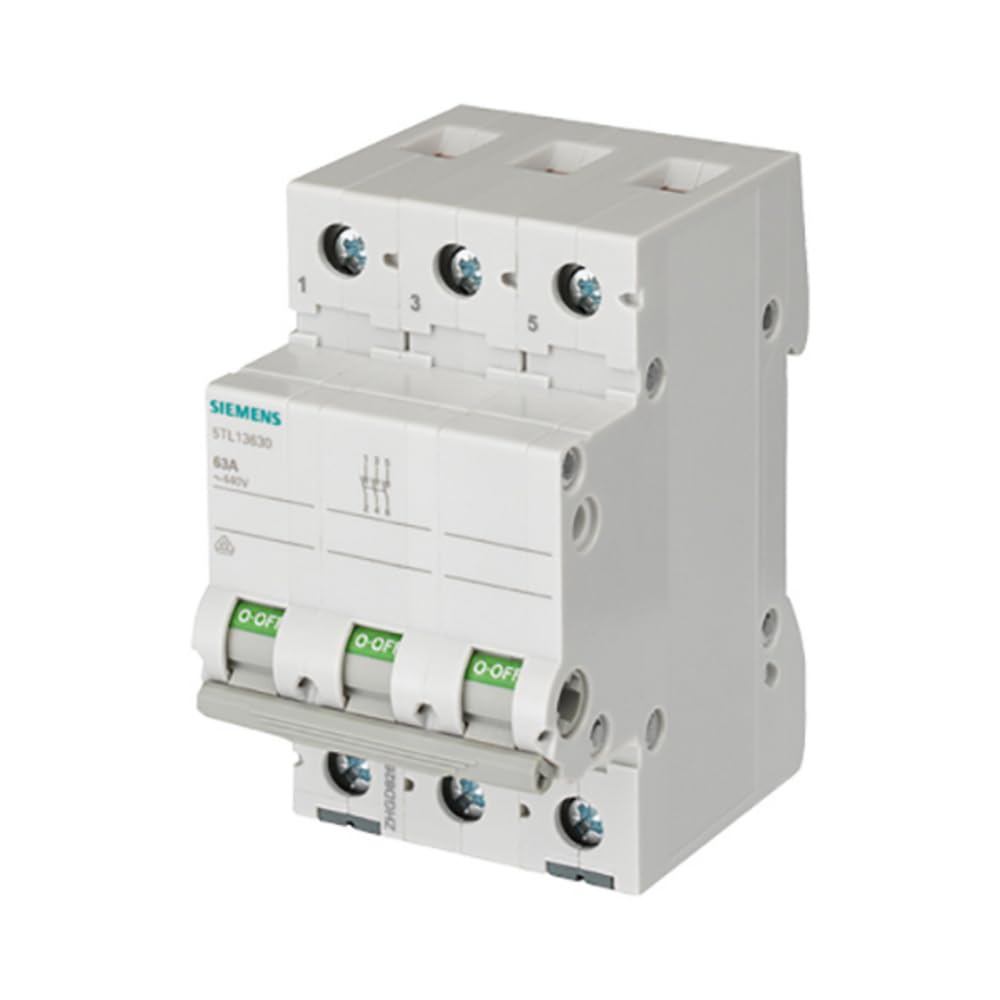 Siemens Sentron 5TL1363-0 – Interruttore Di Spegnimento 63A 3 Poli 400V 3 Moduli - 2