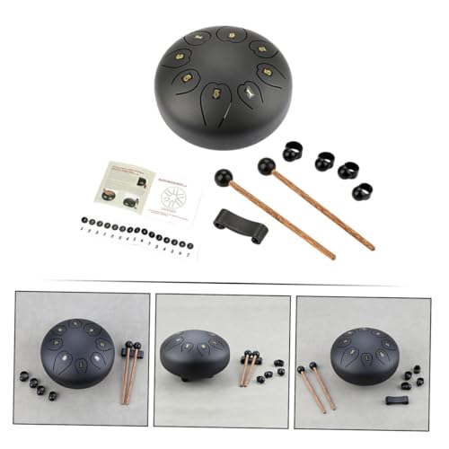 Tambor lengua metálico Beaupretty negro grande miniatura 6