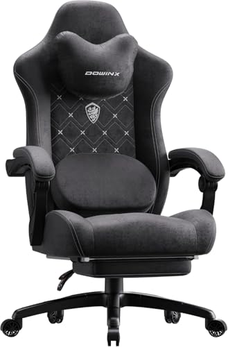 Dowinx Gaming Chair with Heated Massage Lumbar Support,Big and Tall