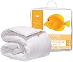 Canadian Down & Feather Co. - Summer Weight 650 Loft White Goose Down Duvet Twin Size - 360 TC Shell 100% Cotton - Filled in Canada