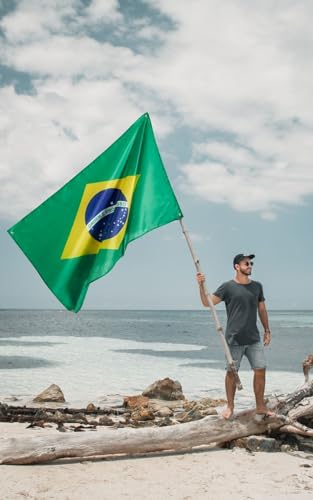 Runesol Brazil Flag 3x5, 91x152cm, Bandeira do Brasil, 4 Grommets, Brass Eyelet in Every Corner, Sao Paulo Anniversary - Image 3