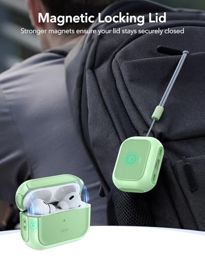 Image of ESR for AirPods Pro 2 Case, Compatible with MagSafe, Light Green