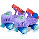 SMOOJOY Toddler Roller Skates for Kids Boys Girls Ages 2-5 Adjustable Quad Skates Outdoor Indoor for Beginner Durable Children's 4 Wheels Rollerskates