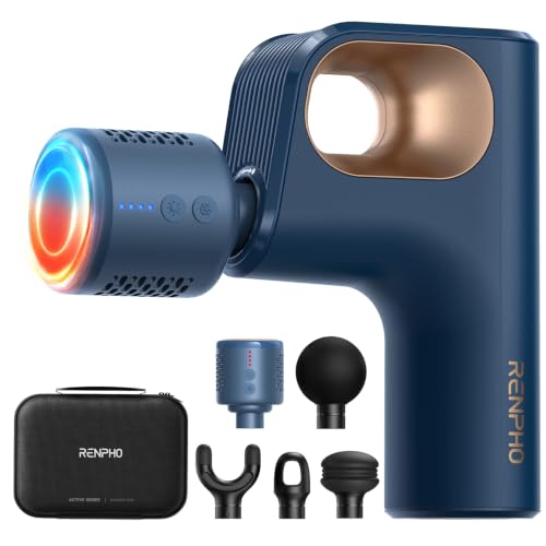 Image of RENPHO Active Mini Thermacool Massage Gun with Heat and Cold, Thumb Loop