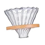 Angoily 1 Satz Über Die Kaffeemaschine Gießen Sieb Filter Kaffeepadmaschine Kaffeegeschirr Aus Glas Kaffeetrichter Für Zu Hause Kaffeetropfer Hölzern