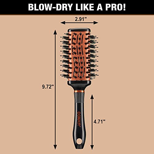 Conair Quick Blow-Dry Copper Collection, Vented Oval, Hair Brush, 1 count