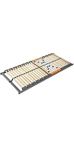 Lattenbodem basisframe dubbel, voor bedden van 140 x 200 cm, hoogwaardig bedframe, 40 gebogen berkenhouten latten, inklapbaar, geschikt voor veer- en schuimmatrassen (dubbel, 140 x 200 Lattenbodem basisframe dubbel, voor bedden van 140 x 200 cm, hoogwaardig bedframe, 40 gebogen berkenhouten latten, inklapbaar, geschikt voor veer- en schuimmatrassen (dubbel, 140 x 200