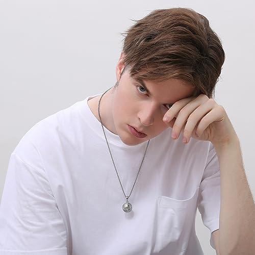 AILUOR Fashion Large Basketball Pendant Necklace Stainless Steel Chain Hip Hop Sports Necklace Fitness Jewelry4