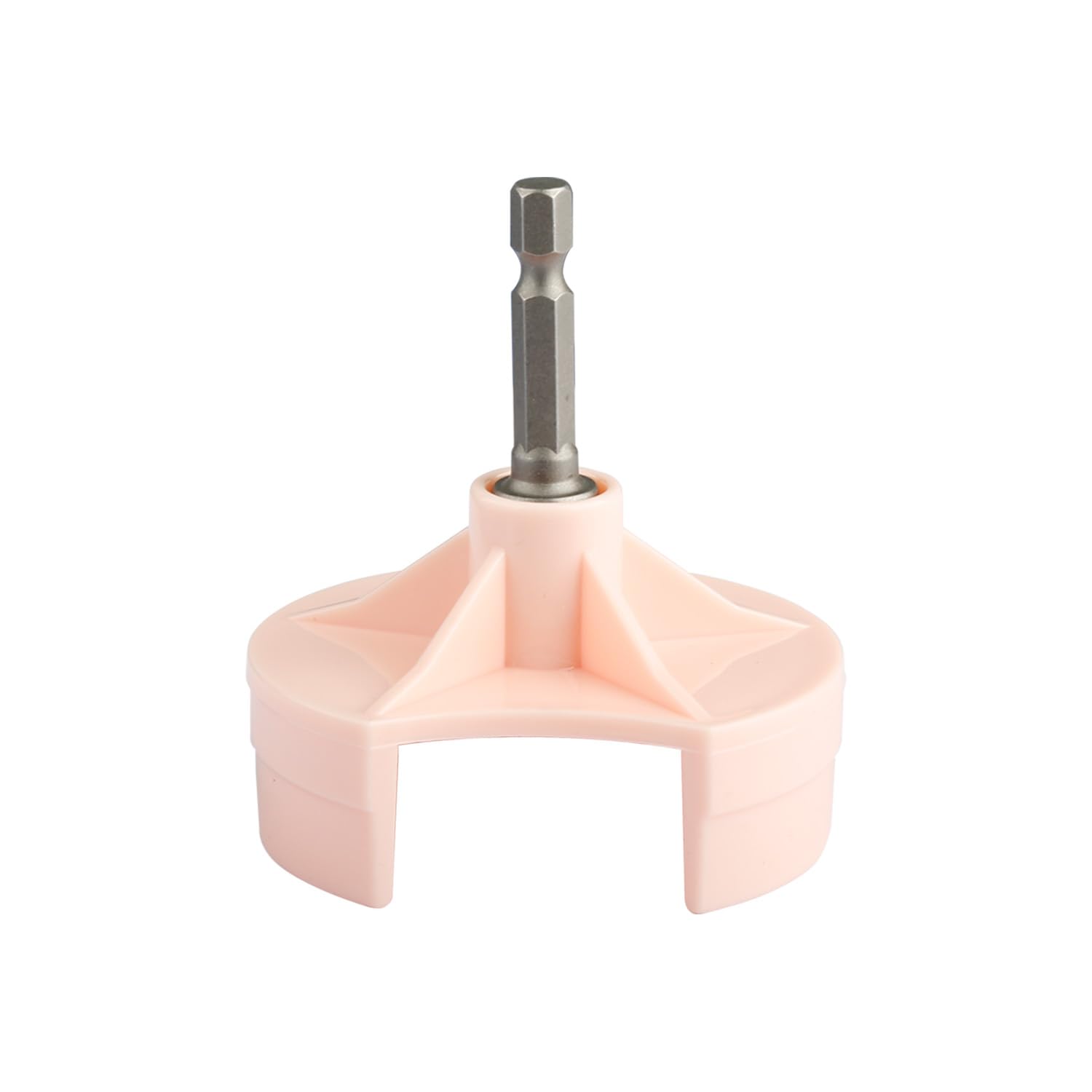 Wellrun Pink Knitting Machine Adapter For 22 40 48 Needles,Quick Knit Power Adapter Attachment With 1/4 Hex Steel Bit,Crank Handle Tool For Hand Knitting(Pink)