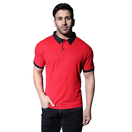 Image of DHRUVI TRENDZ T-Shirt | Regular Fit Polo T-Shirt for Men | Plain T Shirt | Casual T Shirt for Men | Men T Shirt | Men T Shirts Stylish | Half Sleeve T Shirt