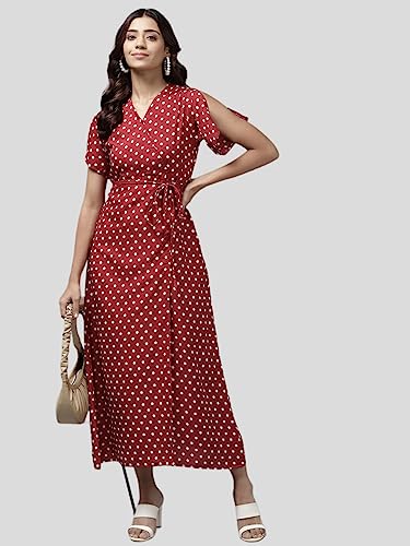 Image of Aarika Women's Maroon Color Georgette Middi