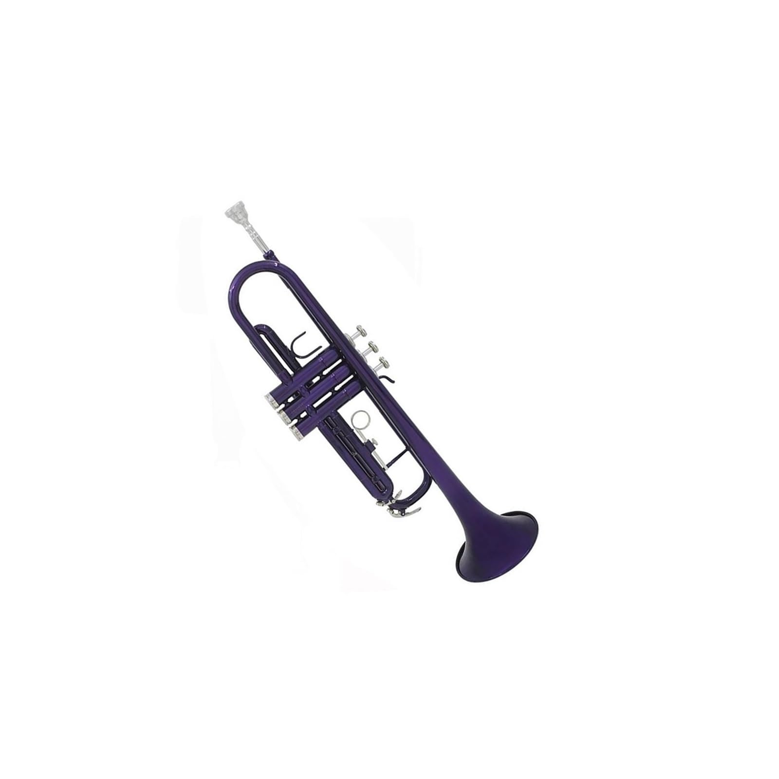 trąbka instrument Zestaw trąbek w kolorze granatowym z akcesoriami i ustnikiem w pudełku Bb z płaskim rogiem wykwintną trąbką do instrumentów dętych blaszanych