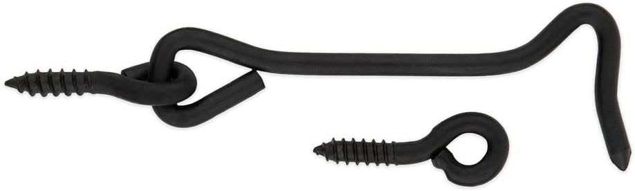 National Hardware Black Medium Gate Hook and Eye