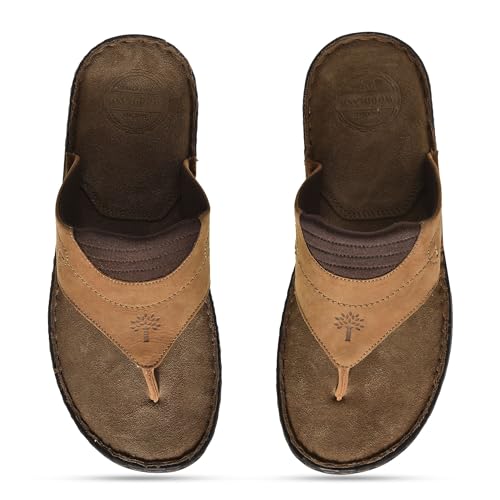Image of Woodland Men's Leather Slippers