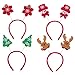 Produktbild Lurrose 4 Stücke Schneemann Schneeflocke Weihnachtsbaum Rentier Haarreif Weihnachten Haarschmuck Haarband Stirnband Kopfschmuck Party Schneeflocke Kostüm Zubehör Deko