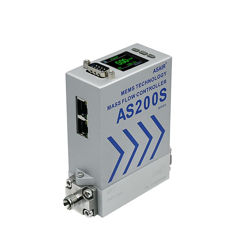 Aluminum Alloy high-Precision 100ml-300L LCD Display Gas Mass Flow Controller air Gas flowmeter AS200SC