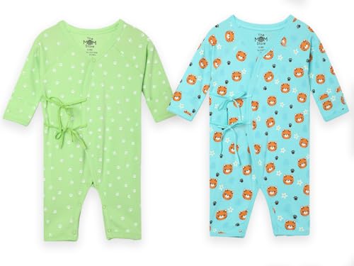 Image of The Mom Store Baby Romper Jabla Style Combo For Boys And Girls | Cotton | Soft Infant Bodysuit | Trendy Stylish Sleepwear For Newborn Baby | Printed | Unisex Comfortable Everyday Baby Wear