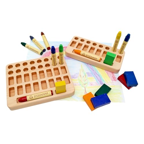 Image of Waldorf Crayon holder, Crayon Holder, Crayon Organizer, Waldorf Homeschool (8 Crayons + 8 Sticks) - CRAYONS NOT INCLUDED