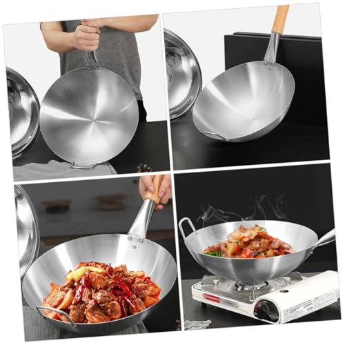 Wok de Acero Inoxidable con Mango para Cocina miniatura 4