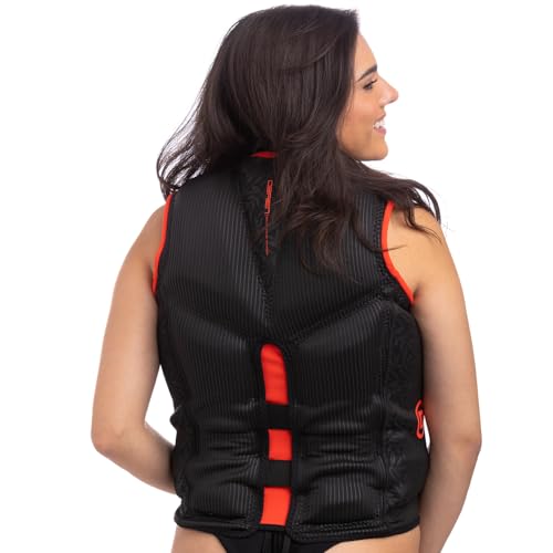O\'Brien Women\'s Recon US Coast Guard Approved Level 70 Buoyancy for Waterskiing, Wakeboarding, Surfing and Boating, Red, Medium