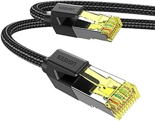 UGREEN Cat 7 Ethernet Cable 10FT High Speed Braided Internet Cord Cat7 RJ45 Shielded Indoor Heavy Duty LAN Network Cables Compatible for Gaming PC PS5 PS4 PS3 Xbox Modem Router Smart TV 10FT