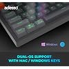 Adesso EasyTouch 1100 Wired/Wireless/Bluetooth Multi-OS Illuminated Mechanical VIA Compact Keyboard with Copilot Ai Hotkey