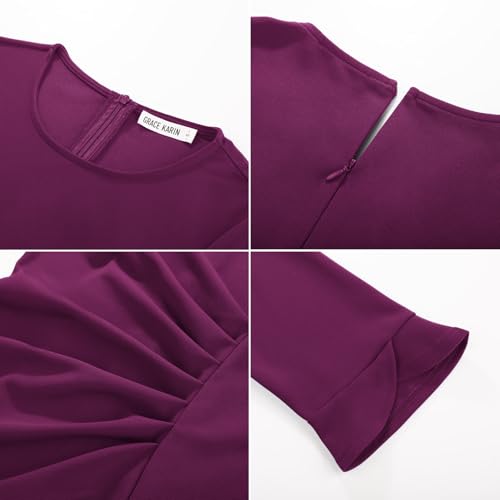 Image of GRACE KARIN Work Dresses for Women 3 /4 Sleeve Sheath Business Dress