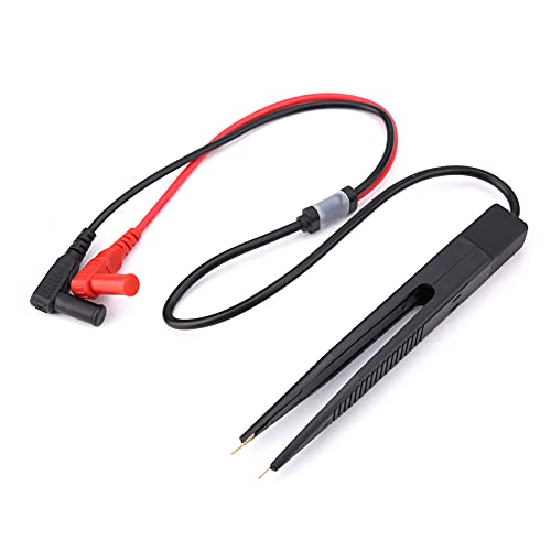 WALFRONT SMD Components Measurement Clamp/Holder Probe Tweezers for Capacitor Resistor with, Ideal Tool for Electronic Work, Multifunction Testing, Suitable for Circuit Board Line Measurement,