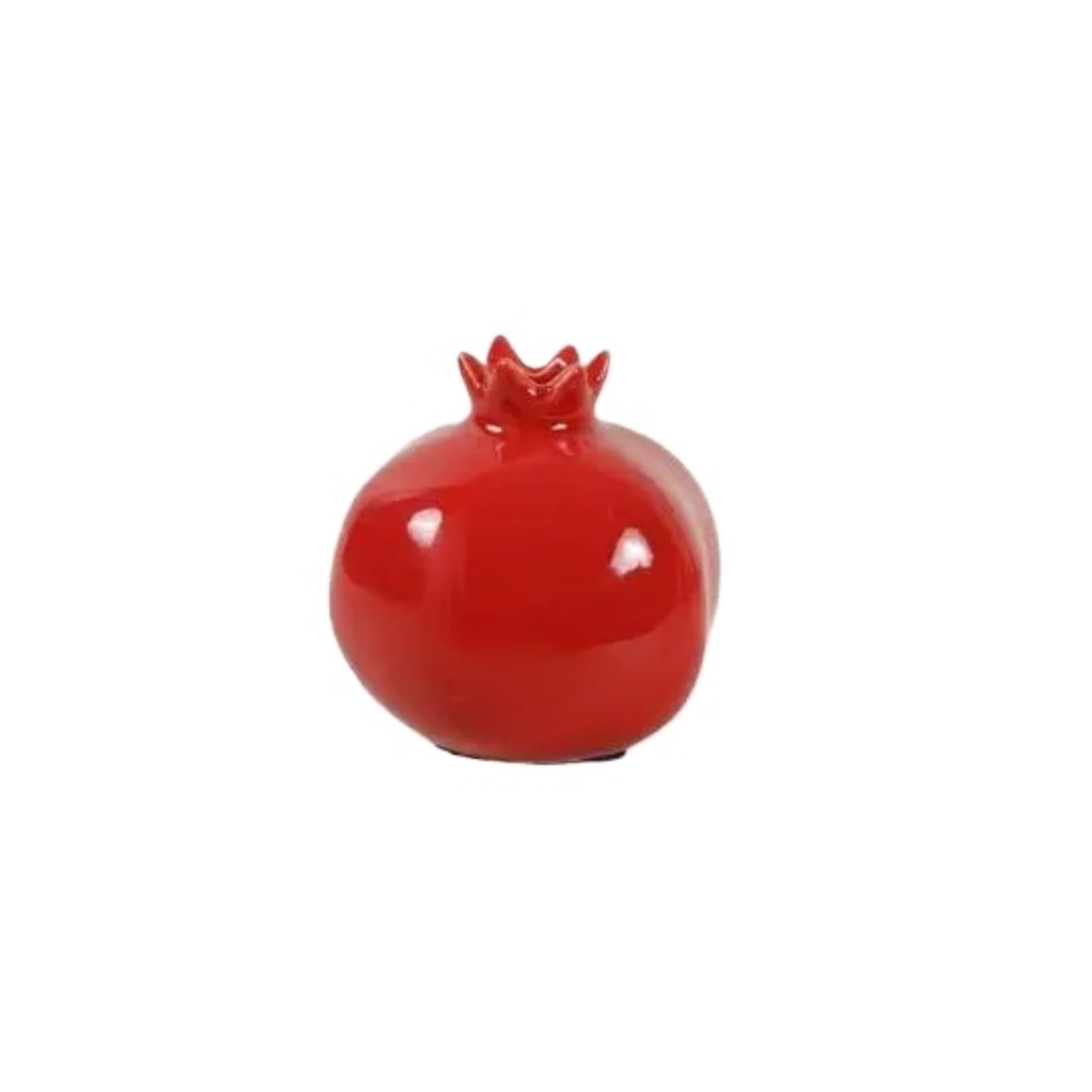 Flower Holder Classic Vase Fruit Shaped Ceramic Desktop Decorations For Centerpiece(Red)