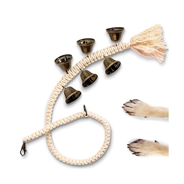 Zoomie-Paws-Hanging-Dog-Door-Bells-for-Dogs-and-Puppies-Dog-Doorbell-for-Potty-Training-Pet-Supplies-Bell-for-Dogs-to-Ring-to-Go-Outside-1-per-Pack Dog Doorbell for Potty Training