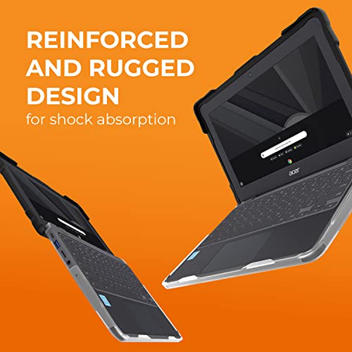 Gumdrop SlimTech Chromebook Case for 11.6 inch Acer Chromebook 511 (C734) Clamshell Protective Sleek Snap On Hard Shell Laptop Cover for Kids Students School Work Office - Black