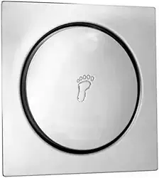 Ralo Inteligente Click para Banheiro, Sistema Pop-up, Disponível em Preto Fosco ou Cinza (Cinza, 15x15 Quadrado)