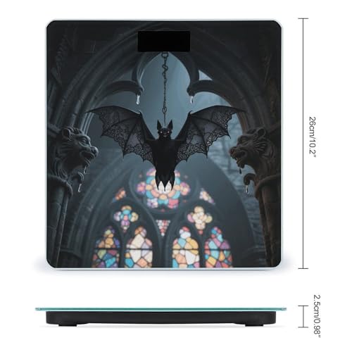 Báscula digital de baño Gothic Bat con alta precisión 400 lb miniatura 2