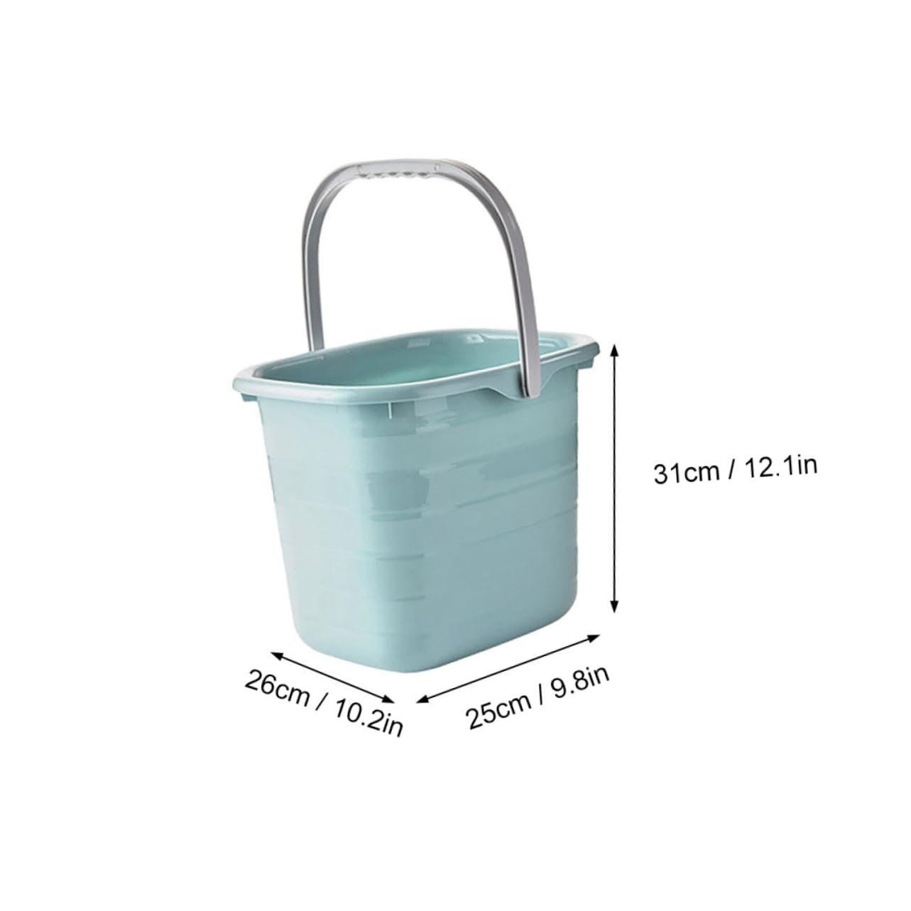 Mipcase Secchio D'acqua Portatile in Plastica Manico, Piccolo Secchio per Uso Domestico Resistente e Antiscivolo, per Famiglie e Giardinaggio
