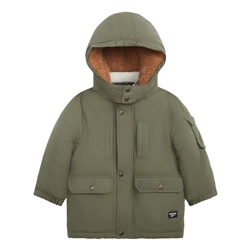 OSHKOSH B'GOSH Boys' Heavyweight Parka with Removable Hood Warm Winter Coat