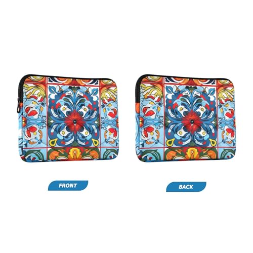 Funda para portátil de 13-14 pulgadas con diseño Vintage Mexican Tiles miniatura 2