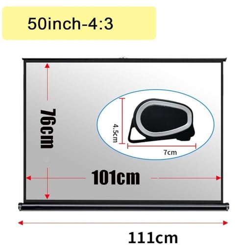 Pantalla manual retráctil 50 pulgadas 4:3 miniatura 7
