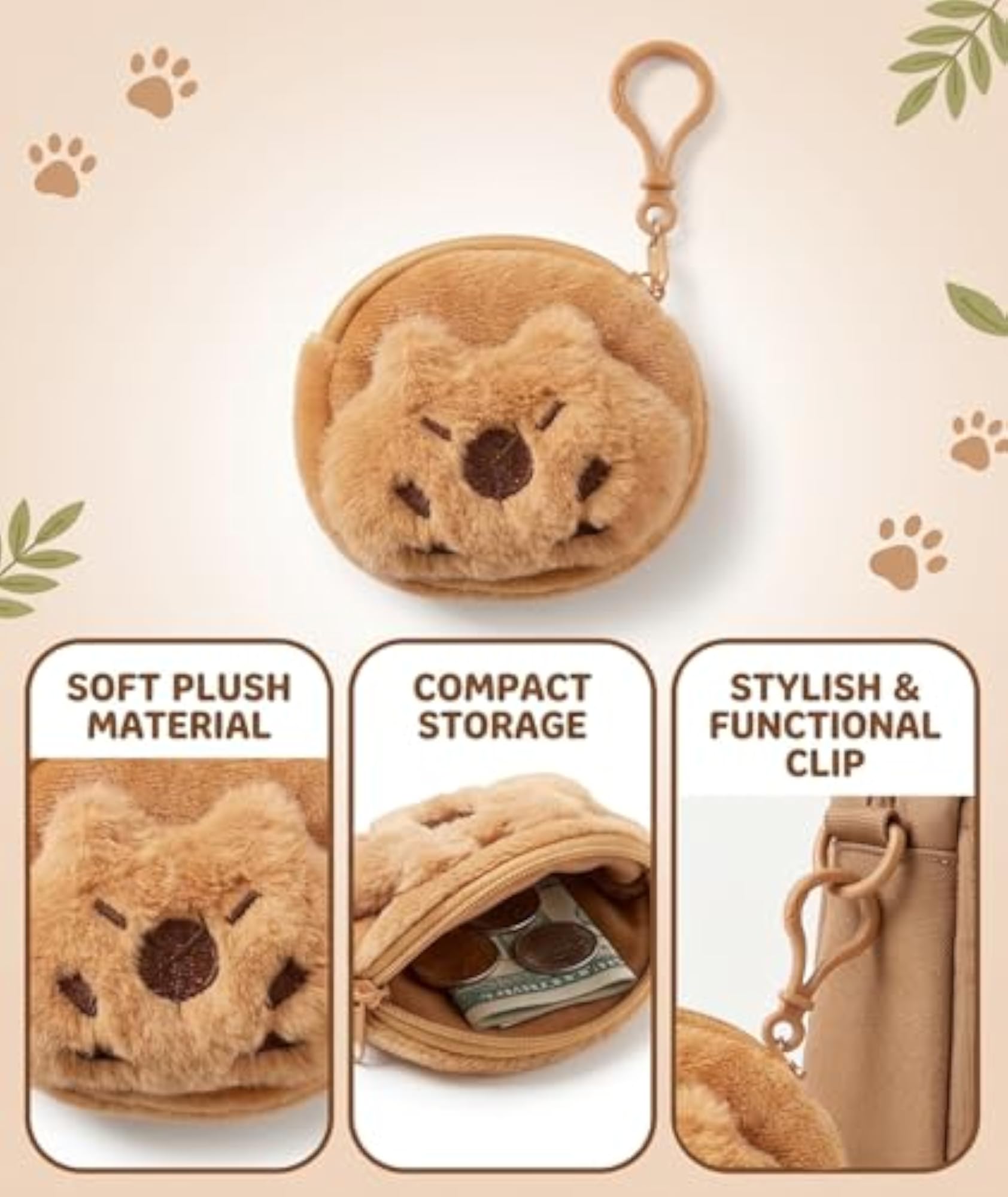 Coin Purse for Women, Capybara Bag