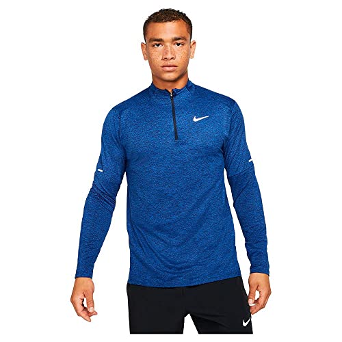 Nike Element Men's Dri-FIT 1/2-Zip Running Top (Obsidian/Game Royal, DD4756-451)