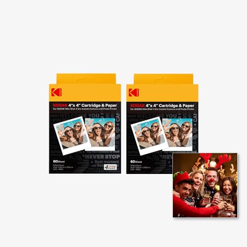 KODAK 4PASS Filmkartusche 10,2 x 10,2 cm (120 Blatt) für Kodak Mini Shot 4 ERA Sofortbildkamera und Fotodrucker