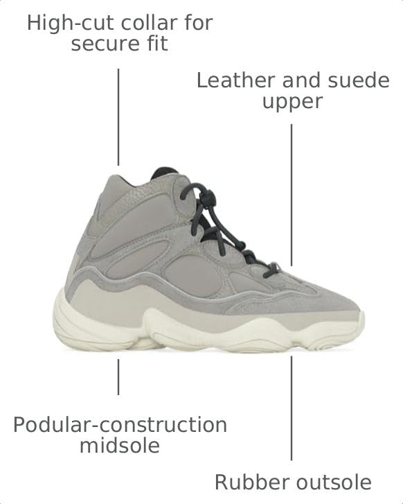 Image of adidas Men's Yeezy 500 Lace Up Sneakers
